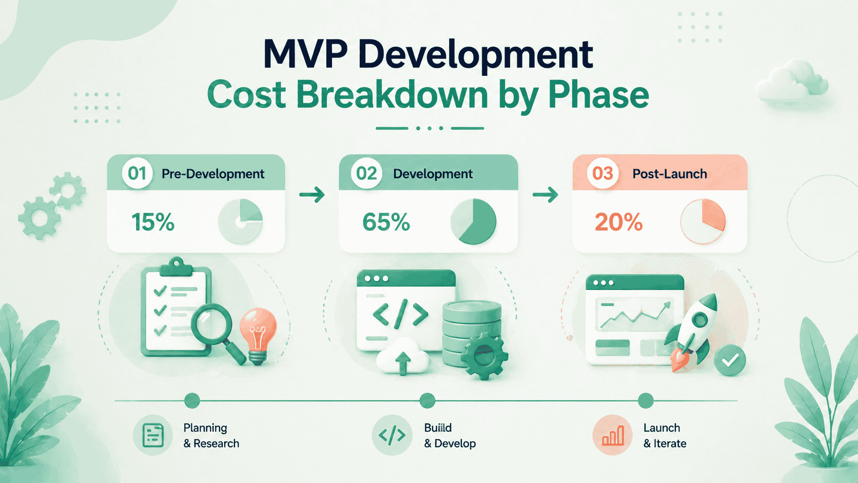 An image that represent MVP Development Cost Breakdown by Phase